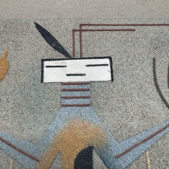 Sand Painting Navajo Yei Windway Native American Art Unframed Signed Thompson - Picture 2 of 12